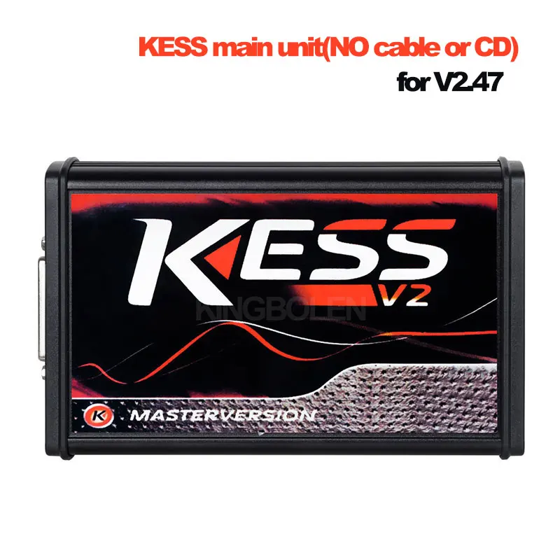 KESS Main unit KESS V2 V2.47 V5.017 EU красный ECM Titanium KTAG V2.25 V7.020 4 светодиодных онлайн мастер версия BDM Frame ECU OBD2 автомобиль/Грузовик программист - Цвет: KESS Main unit