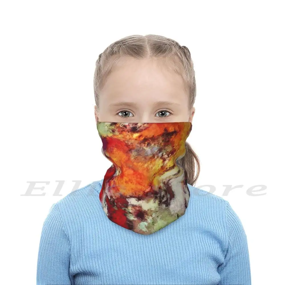 Маска с принтом моющийся фильтр смешной рот красный желтый оранжевый