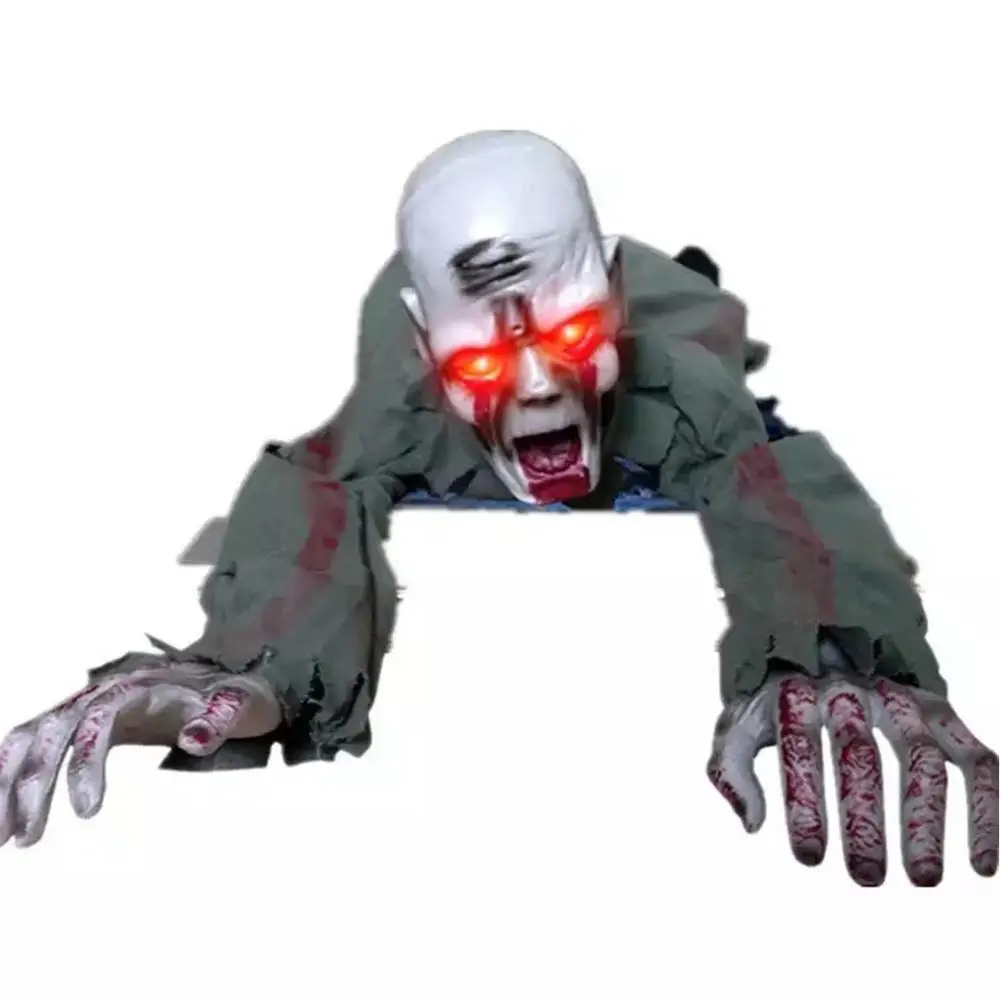 

Halloween Party Decoration Horror Layout Crawling Ghosts Voice Control Toy Electric Eye Glow Crawling Ghost Tricky Haunted House
