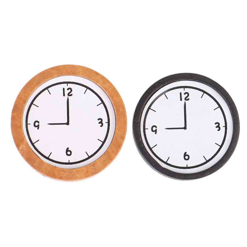 

Dollhouse Miniature Wall Clock Play Miniaturas Home Decor Accessories Diy Simulation Furniture Toys