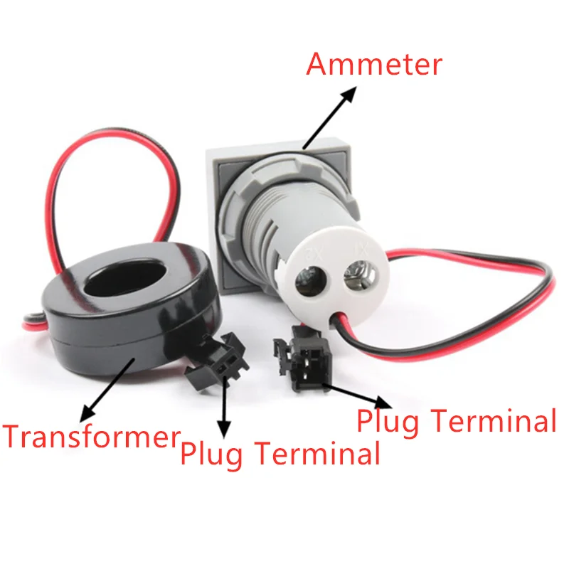 AC 50-500V 0-100A квадратный светодиодный цифровой вольтметр Амперметр 110V 220V Напряжение измеритель тока вольтамметр вольт ампер тестер детектор