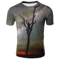 2020 summer starry sky printing the same paragraph t shirt casual fashion starry sky mens casual short sleeved