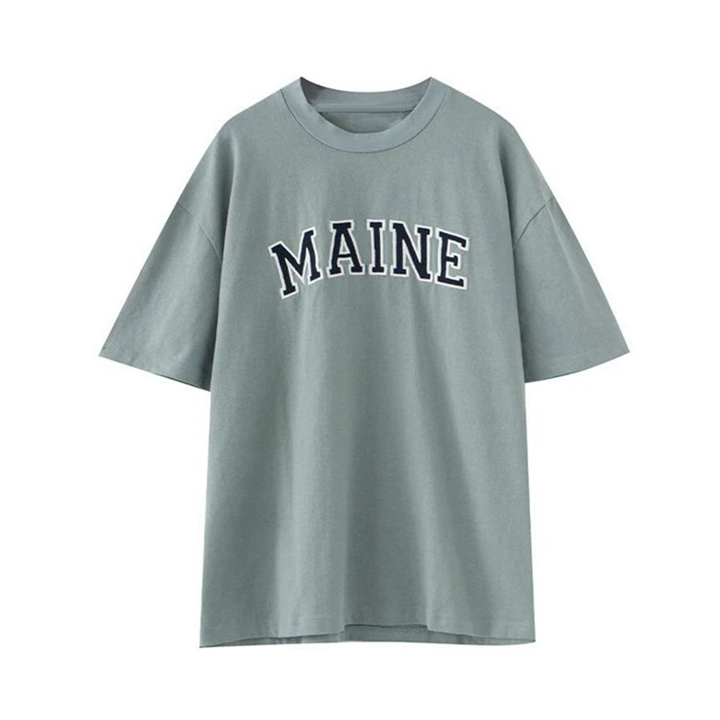 

Повседневные женские свободные футболки с круглым вырезом и надписью, модель 2022 года, Весенняя модная женская уличная одежда, футболки боль...