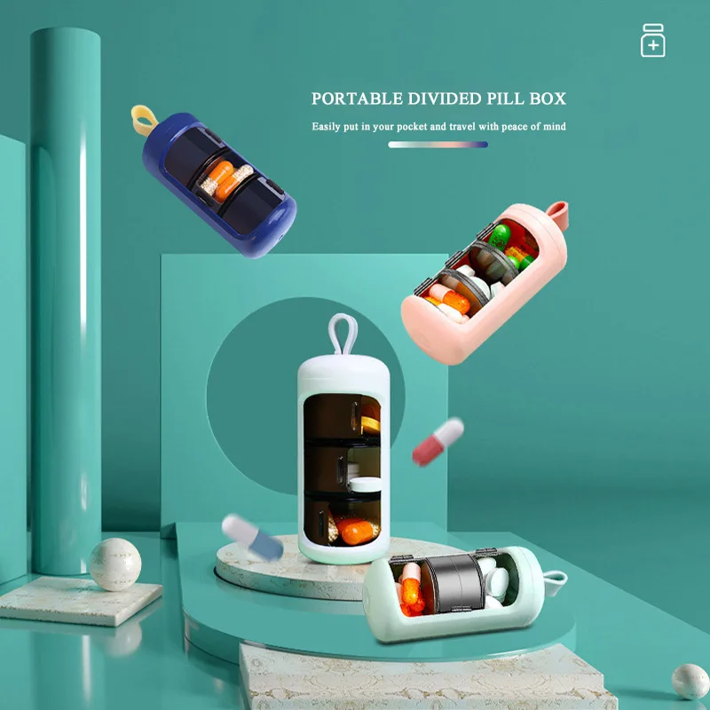 

Портативный контейнер для хранения лекарств с 3 отделениями