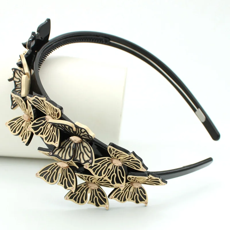 Женская повязка на голову с бабочкой обруч для волос из ацетата во французском