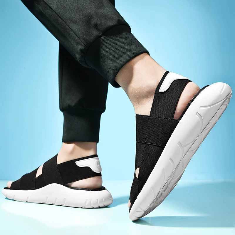 Мужские сандалии с мягкой подошвой кожаные туфли лето |