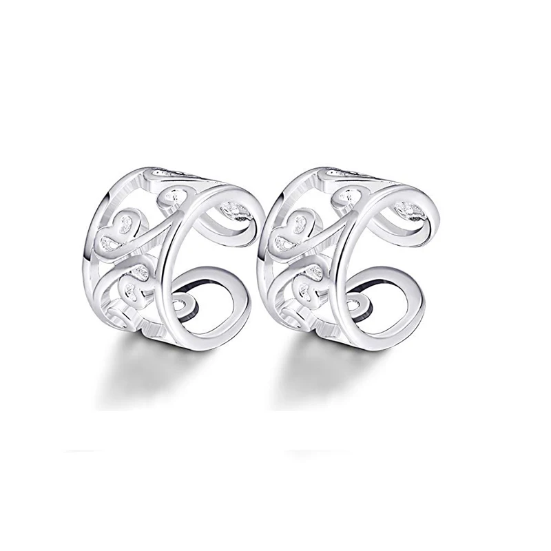 2 шт. накладные кольца для ушей клипсы хряща серьги спирали закрывания ювелирные