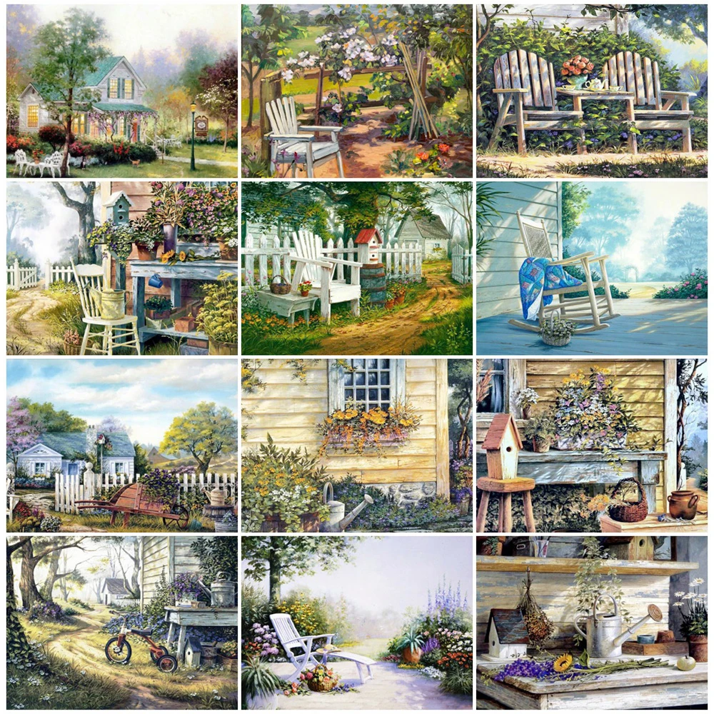 EverShine Алмазная мозаика полная квадратная дрель пейзаж крестом 5D DIY алмазная