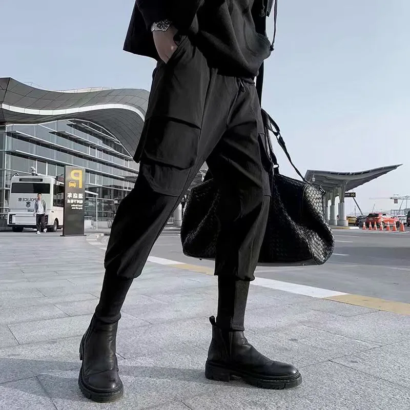 Брюки мужские узкие модные брюки-султанки в стиле Харадзюку уличная одежда