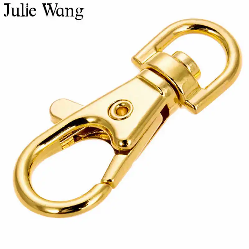 Julie Wang 10 шт. шарнирная застежка Омар зажимы крюк сплит кольцо для ключей с