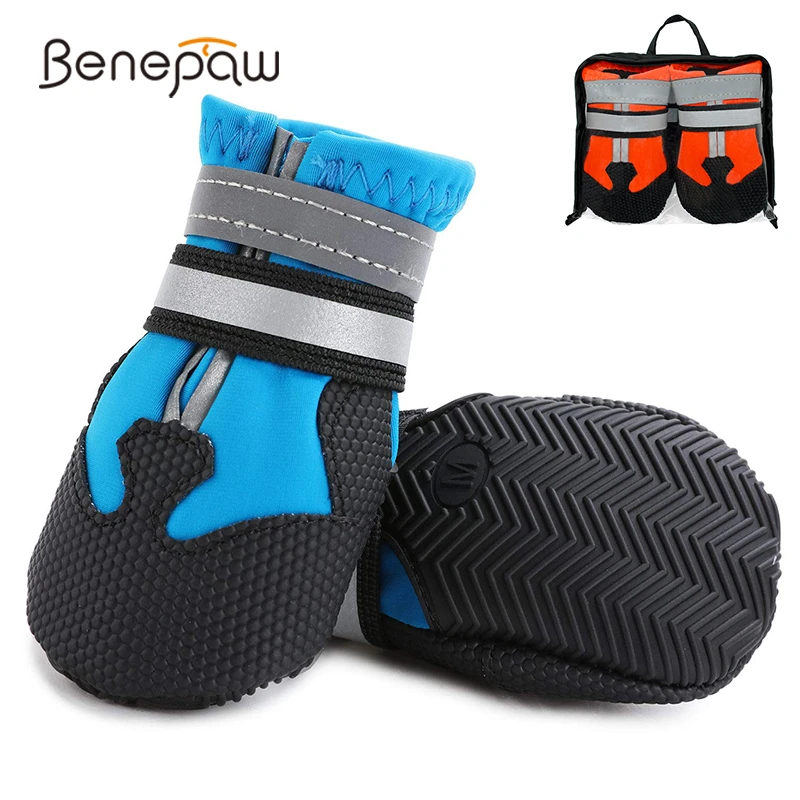 Benepaw/модные зимние ботинки для собак Прочные удобные мягкие Светоотражающие