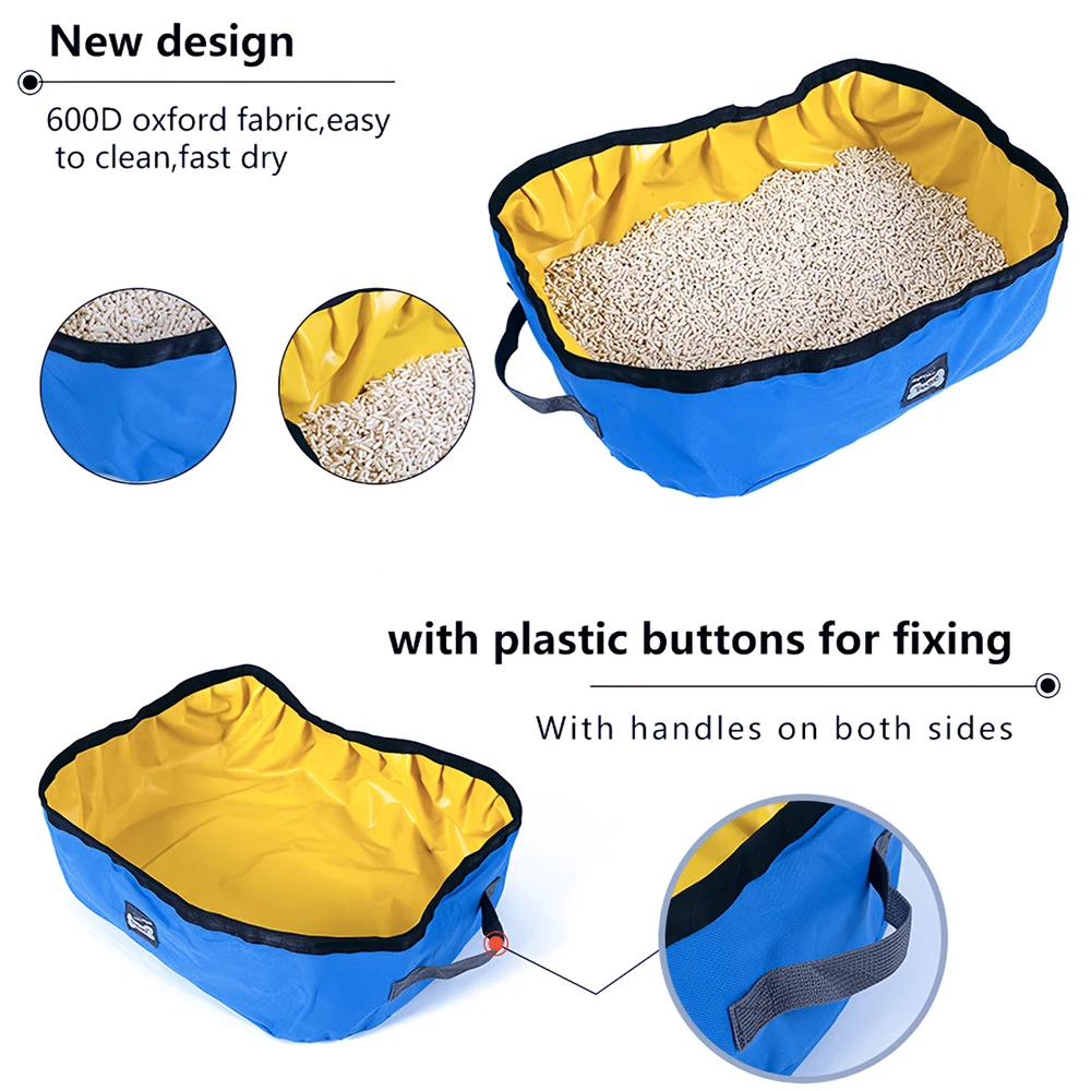 Новый портативный складной ящик для кошачьих туалетов водонепроницаемая ткань