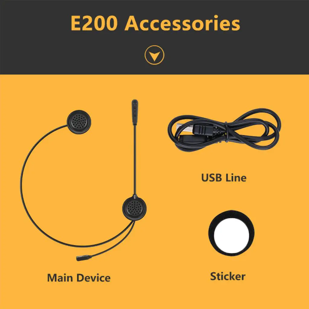 E300 3000M Motorcycle Intercom Headset Bluetooth Interphone 2 Riders