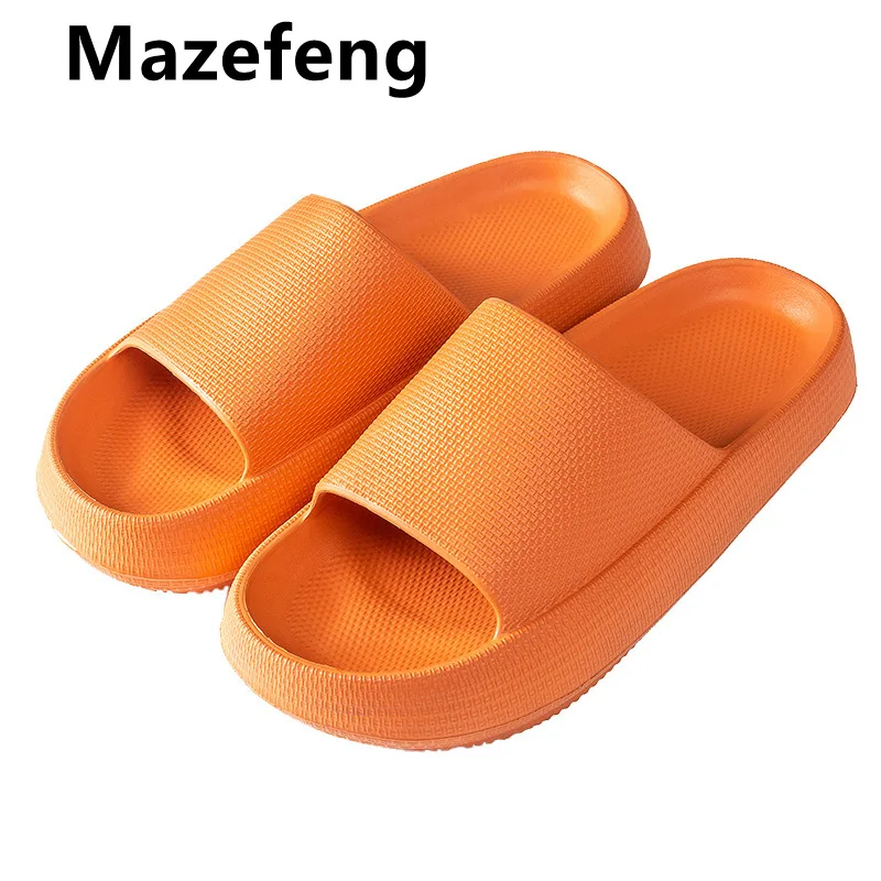 

Fashion Slippers Women Thick Platform Women Indoor Bathroom Slipper Soft EVA Anti-slip Home Floor Slides Ladies Summer Shoes Men