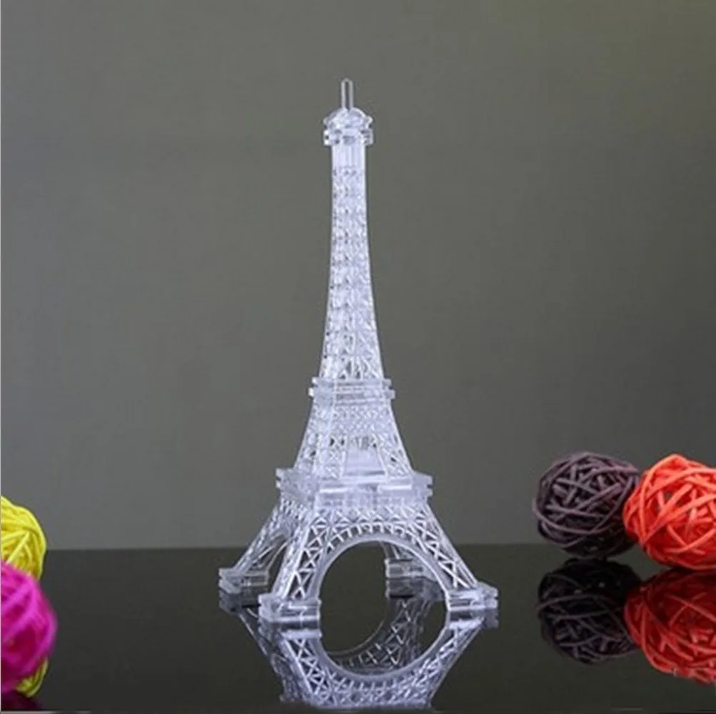 

1pc Romantic Eiffel Tower Color Changing LED Night Light Bedroom Home Decoration Eiffel Tower Souvenir Eiffel Tower Statue