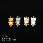 10 шт.лот Подвески в виде милой кошки для браслетов ожерелий сережек изготовления ювелирных изделий сделай сам Подвески ручной работы кукольный домик