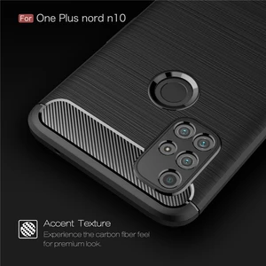 For OnePlus Nord N10 5G Case Shockproof Bumper Soft Rubber Carbon Fiber
Back Cover One Plus Nord N10 Phone Case OnePlus Nord N10