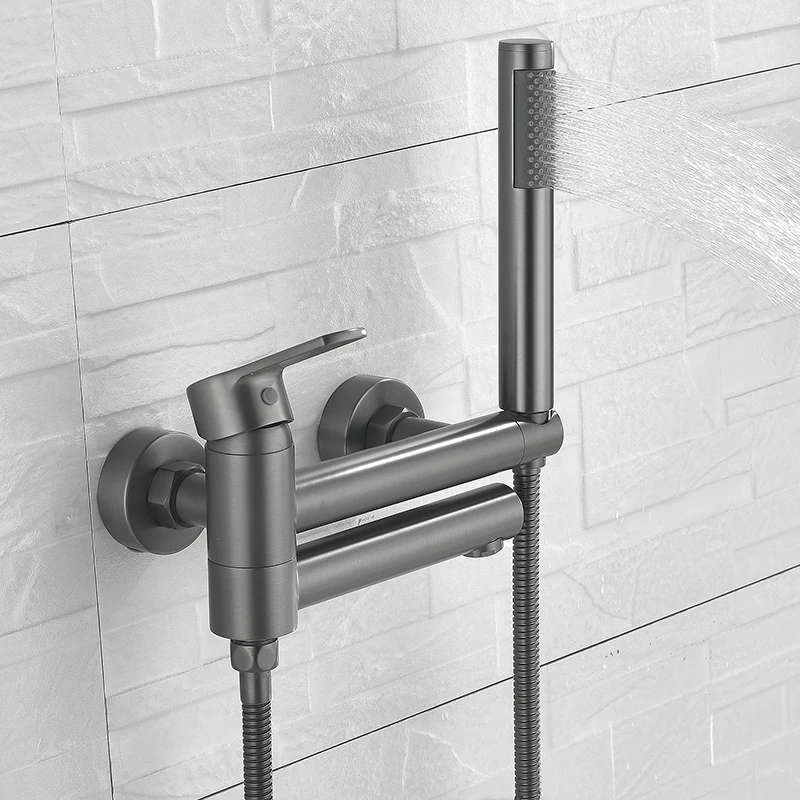 Смеситель для ванны с одной ручкой настенный смеситель ручного душа тройной