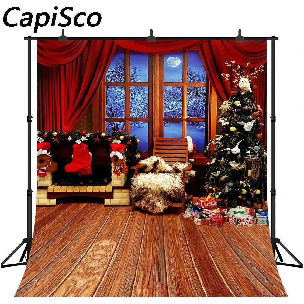 Фон для вечерние съемки с рождественской тематикой изображением Красной