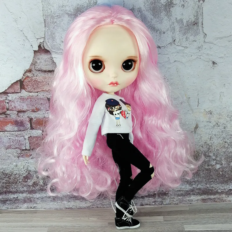 ICY Factory 1/6 BJD Новые матовые розовые волосы для лица 19 суставов тела с бровями блеск