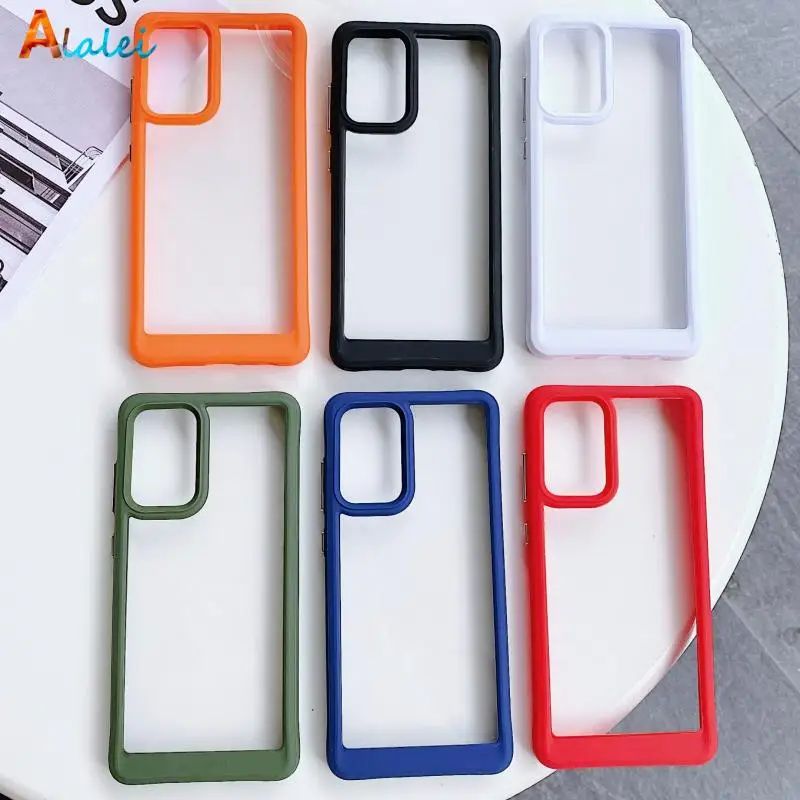 

Acrylic Transparent Phone Case For Samsung A12 A32 A42 A52 A72 A21S S20 FE S21 Ultra PLUS Anti-fall Protective Cover