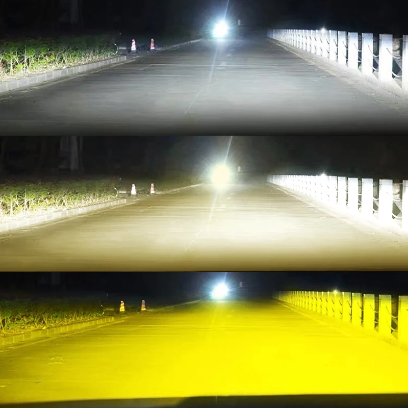 BraveWay 3 colores faro LED para coche 3000K + 4300K + 6000K H1 H3 H4 H8 H11 HB3 HB4 H7 bombillas LED 12V 12000LM luces antiniebla amarillo blanco
