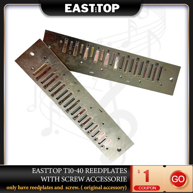 EASTTOP T10-40 Reedplates с винтовыми аксессуарами для 10 отверстий 40 тонов гармоники
