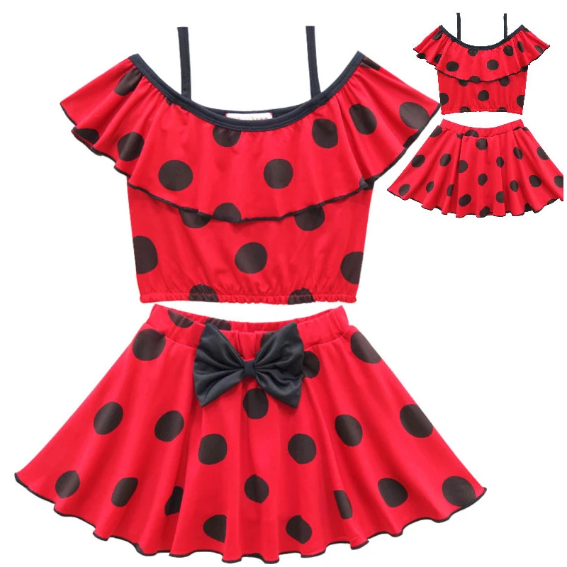 Летний купальный костюм для девочек Моана платье Vaiana костюмы из двух предметов