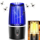 Перезаряжаемая USB-лампа от комаров, инсектицидная физическая Бесшумная радиоактивная ловушка для мух, электрическая ловушка для кемпинга, светильник от комаров