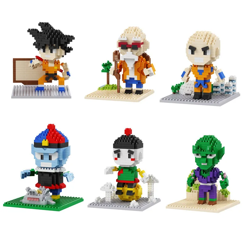 

BALODY Diamond Micro Building Block Dragon Seven Ball Anime Figure 3D Model Mini Bricks Toys for Children Gifts