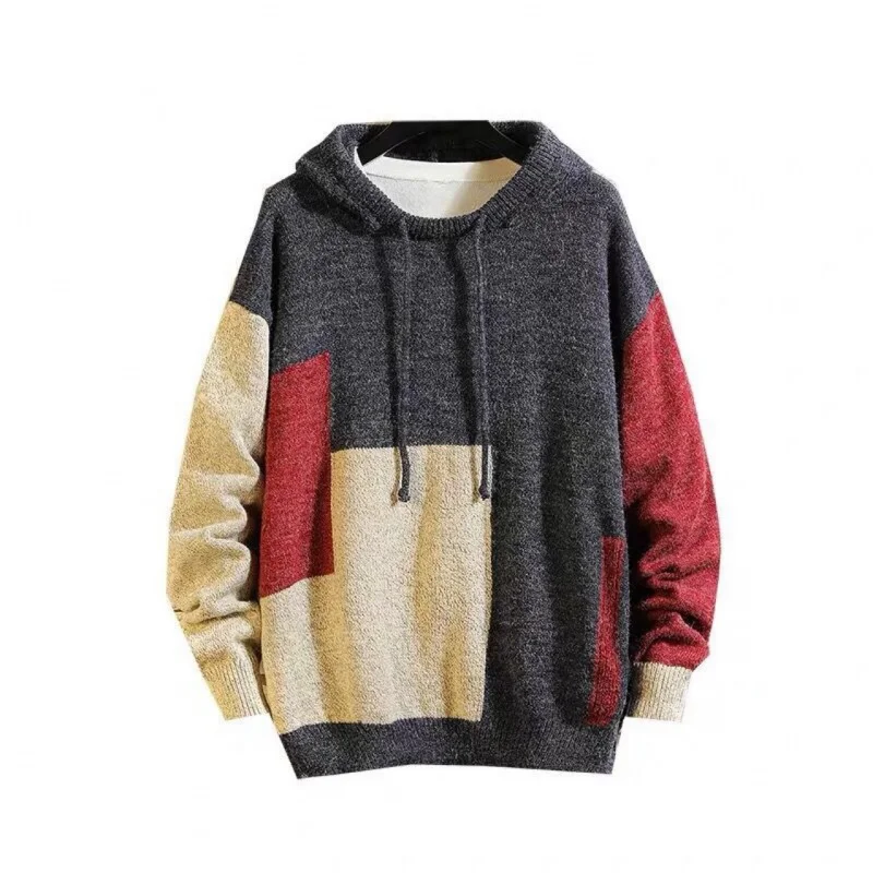 Men's Sweater Long Sleeve Knitted Pullover Casual Tops Sweatshirt Casual Knitwear Men's Pullover