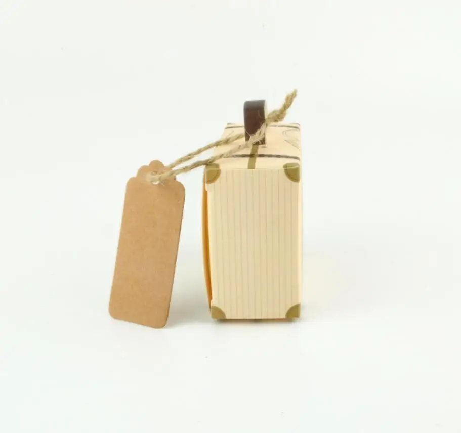 50pcs Mini Suitcase Kraft Candy Box Bonbonniere Wedding Gift Boxes Travel Themed Party for Anniversary Birthday Baby Shower | Дом и сад