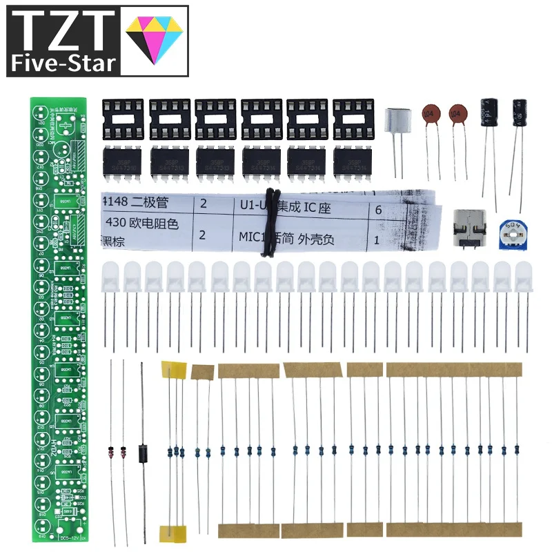 Комплект USB ламп спектра звука светодиодный автомобильный индикатор уровня