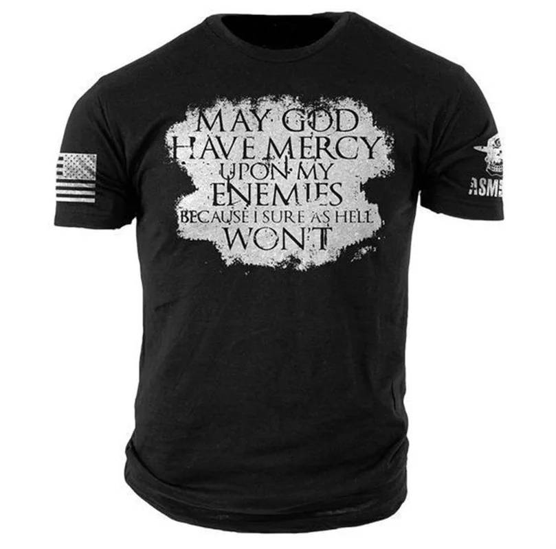 

2021 Daily wear Shirt Popular flag pattern printing Man Clothing Casual sports t shirt for men Loose plus size