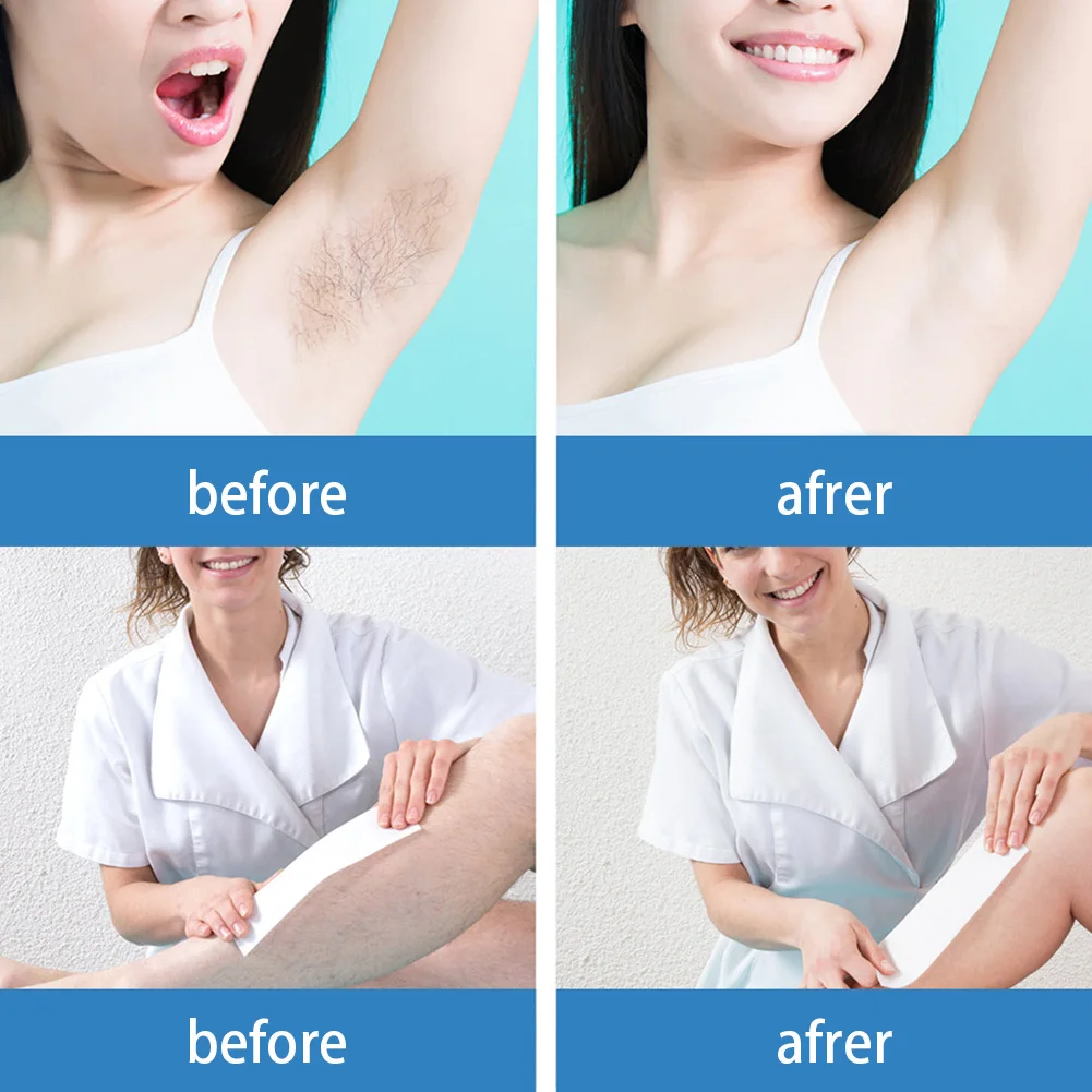 

Wax Strips Paper Cold Wax Strips Hair Removal Waxing Strips Beauty Tools for Face Neck Arm Leg Body 20PCS