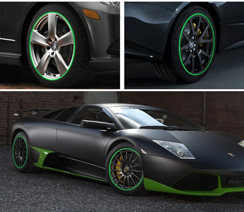 16 шт. полосок наклейка на колеса мотоцикла светоотражающие наклейки лента для