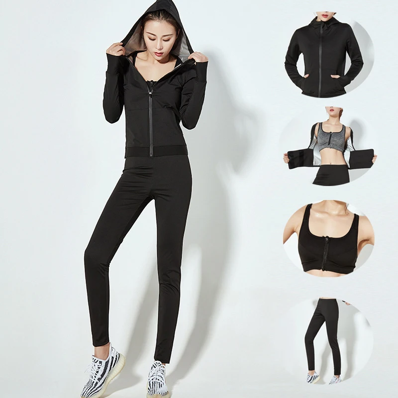 Hot Shirt Sauna Suit Sweat Body Shaper Top Zipper Long Sleeve Weight Loss Boxing Gym Suits Workout Jacket | Спорт и развлечения