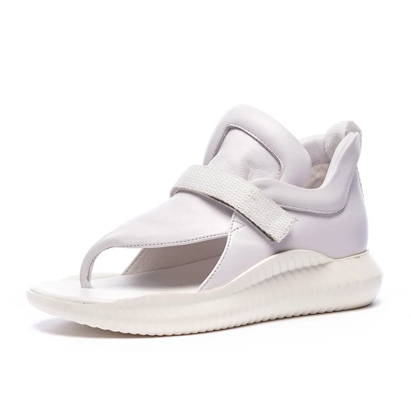 Женские кожаные сандалии; черные летние туфли на низком каблуке; Вьетнамки; коллекция года; женские сандалии ручной работы из натуральной кожи; Брендовая обувь в гладиаторском стиле