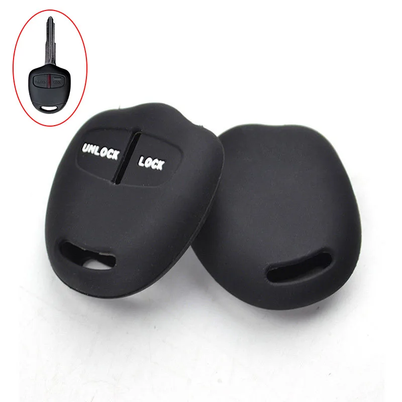 2xSilicone ключ крышка чехол для Защитные чехлы сидений сшитые специально Mitsubishi