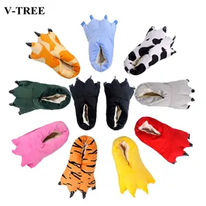 Тапочки с когтями динозавра; Детские мягкие тапочки для мужчин и женщин; Домашние ботинки; Детские тапочки с лапой; Обувь с героями мультфильмов для родителей и детей