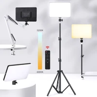 26cm led video light panel lighting dimmable photography fill in lamp with professional tripod remote control for live youtube