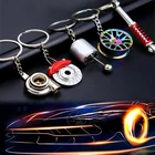 Шестеренчатая коробка передач креативный брелок для автомобиля Turbo, 6 скоростей, ручной брелок, металлическое кольцо для ключей, автомобильный брелок-подвеска