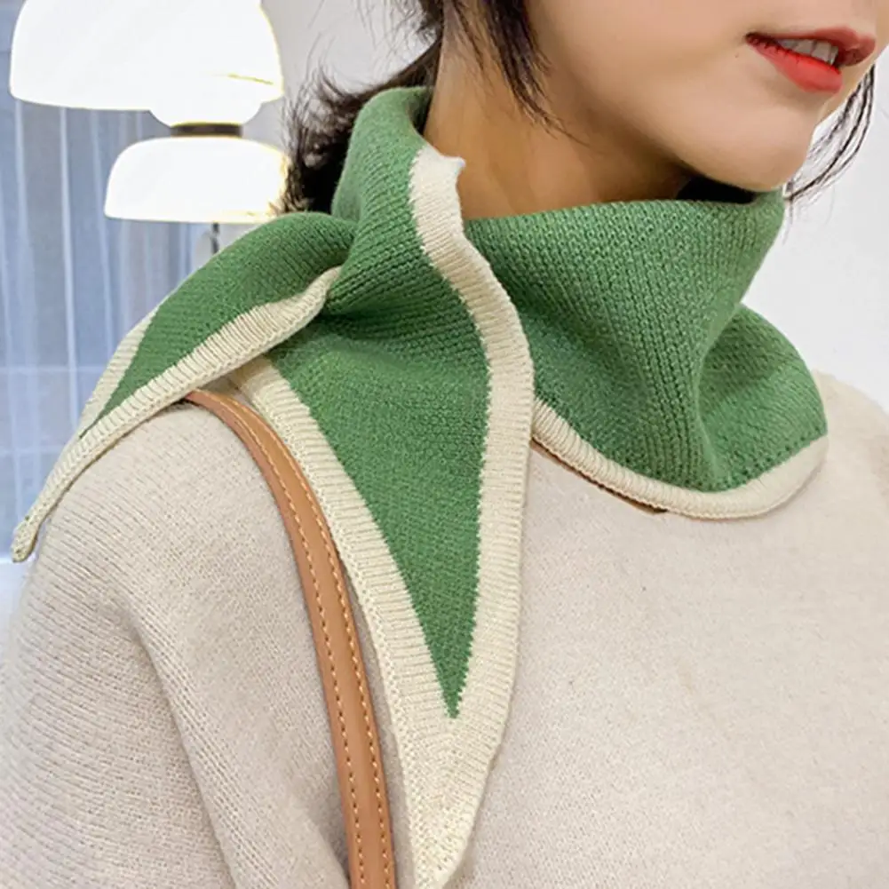 

Шейный Платок женский Зимний вязаный шейный платок шарф красивый теплый шарф