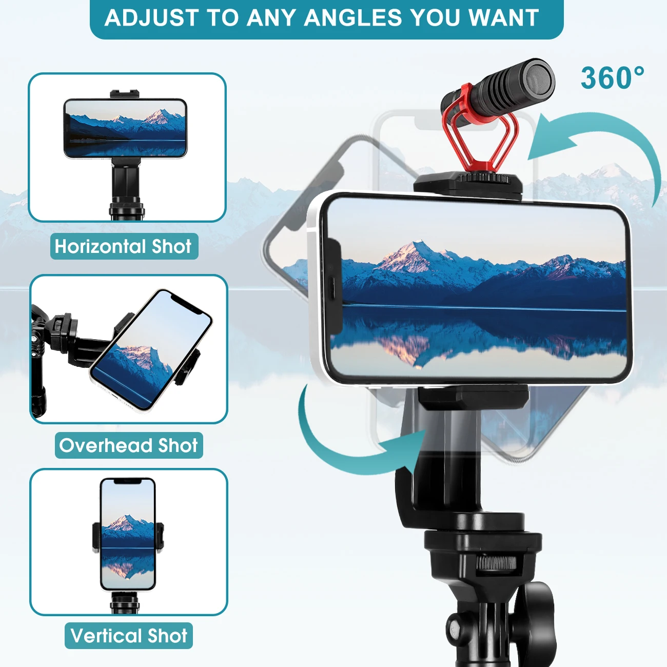 Штатив-тренога селфи-палка 150 см штатив для сотового телефона iPhone Gopro с