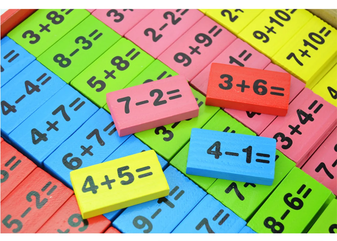 Строительные блоки для раннего развития детей цифровые строительные домино