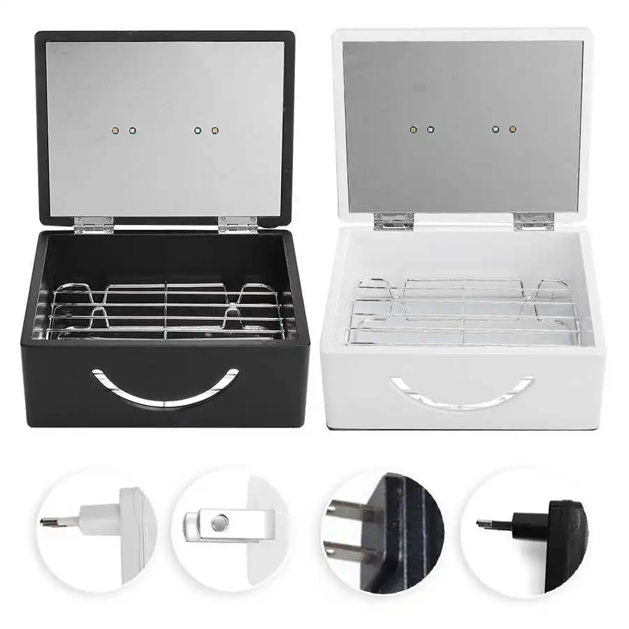 Коробка для хранения инструментов ногтей с УФ светодиодный 12 Вт 2 в 1 100 240