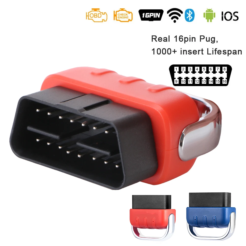 LEEPEE MINI OBD2 V2.2 Bluetooth 5.0 Scan Tool Code Reader PIC18F25K80 WIFI OBD2 Scanner for Android/IOS Car Diagnostic Tool