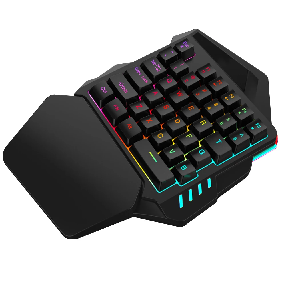 35 клавиш для левой игры проводная USB ABS светодиодная подсветка нескользящая