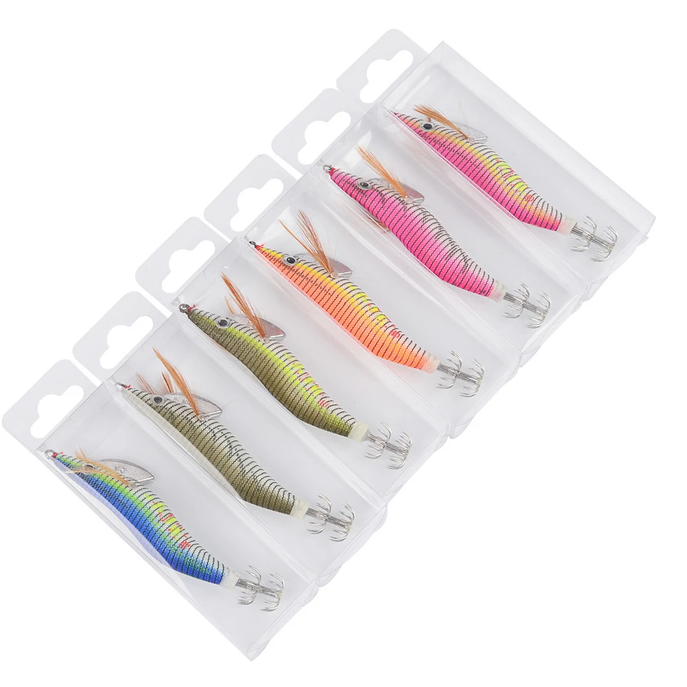 YOUGLE 6 шт./лот приманка для рыбалки поддельные приманки деревянные креветки