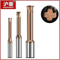 huhao hrc 60 cnc tungsten carbide milling cutter 3 flutes 4 blades machine tool end mill cutters spiral router bits